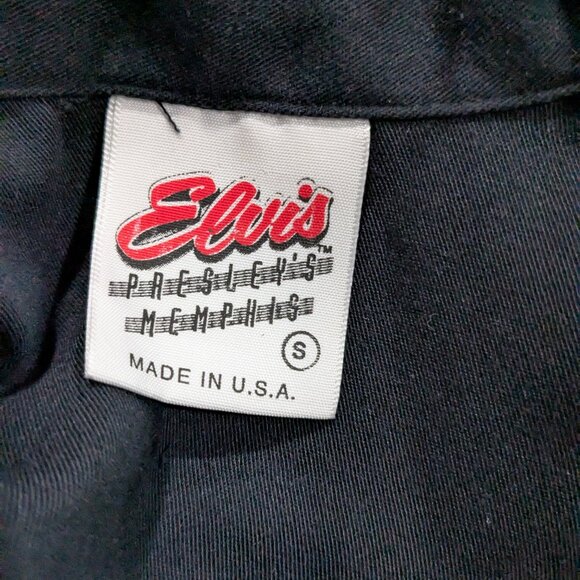 Elvis Presley's Memphis Men's Vintage Bowling Shirt, Small, Music Notes Pattern - Picture 10 of 13